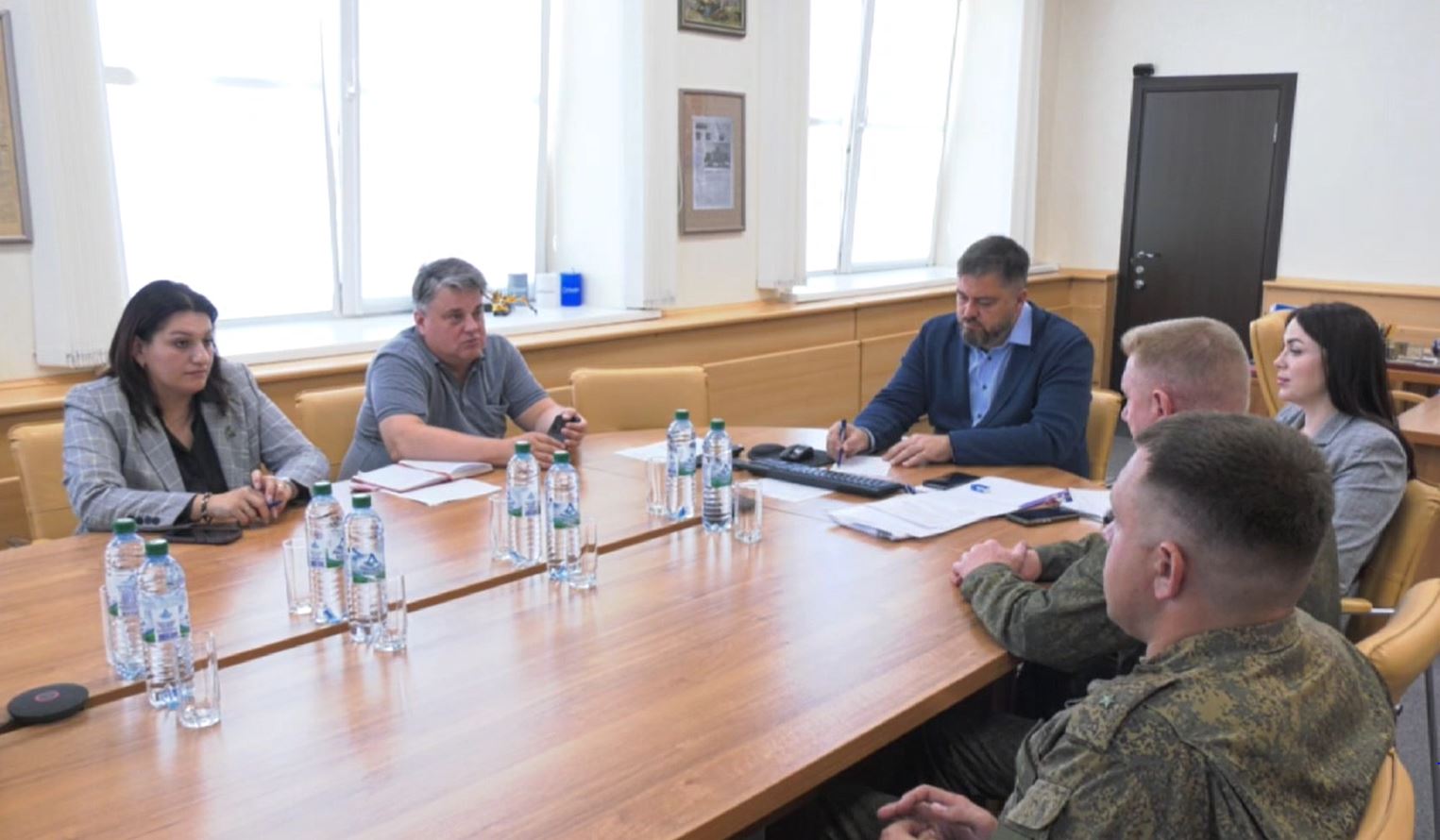 Глава города Михаил Клинков провел рабочее совещание с военным комиссаром Нижегородской области полковником Сергеем Агафоновым