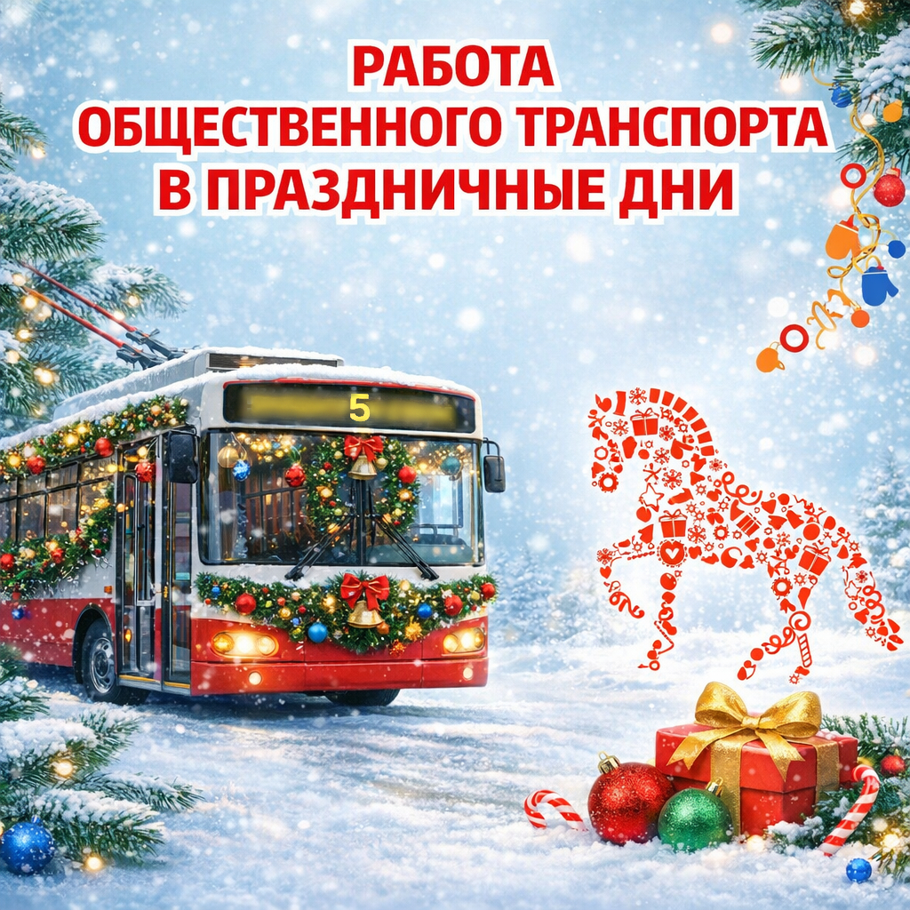 Расписание общественного транспорта на новогодние праздничные дни