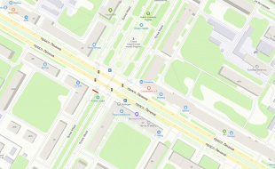 Перекрытие участка дороги на перекрестке проспекта Ленина и бульвара Мира