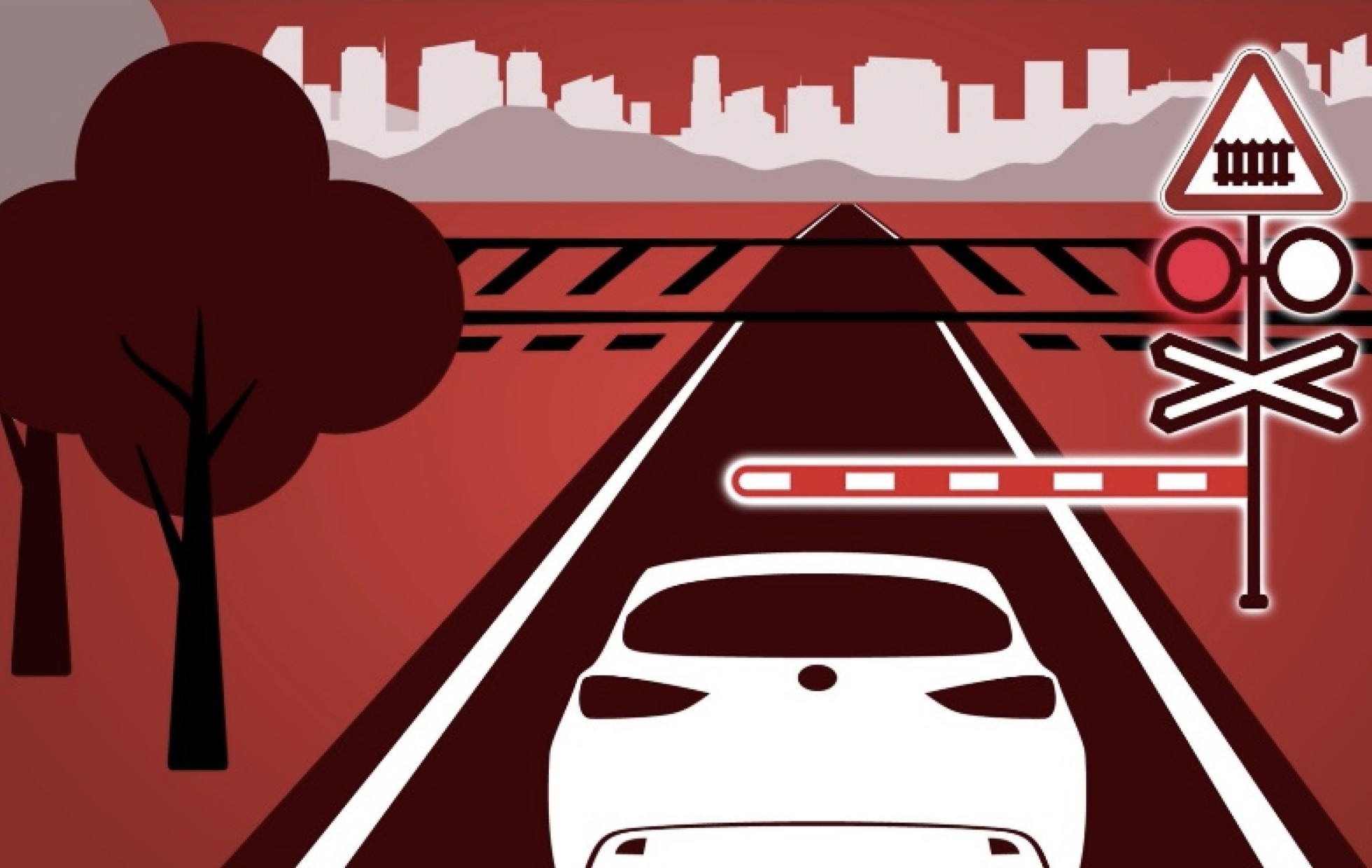 Будьте осторожны при пересечении железнодорожных переездов!