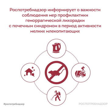 Роспотребнадзор информирует о важности соблюдения мер профилактики геморрагической лихорадки с почечным синдромом в период активности мелких млекопитающих.